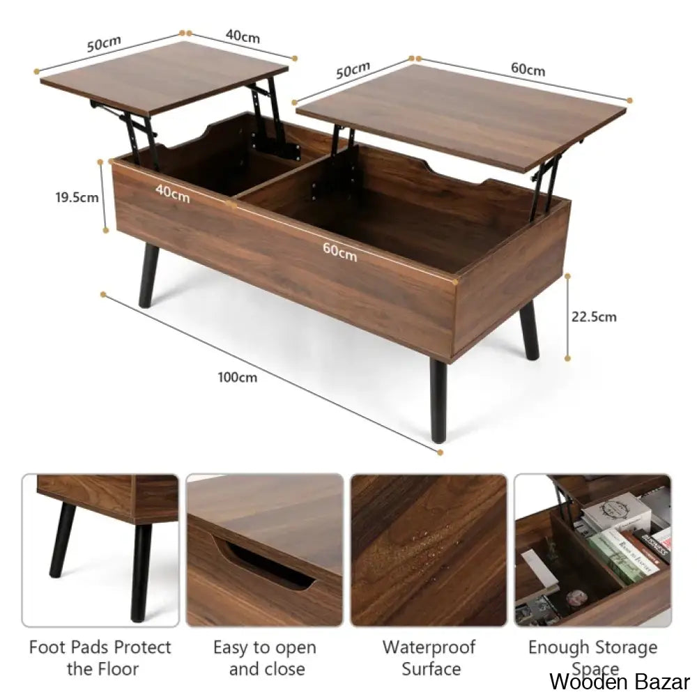 Desaric Lift Top Coffee And Center Table With Storage