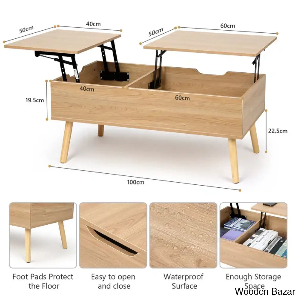 Desaric Lift Top Coffee And Center Table With Storage