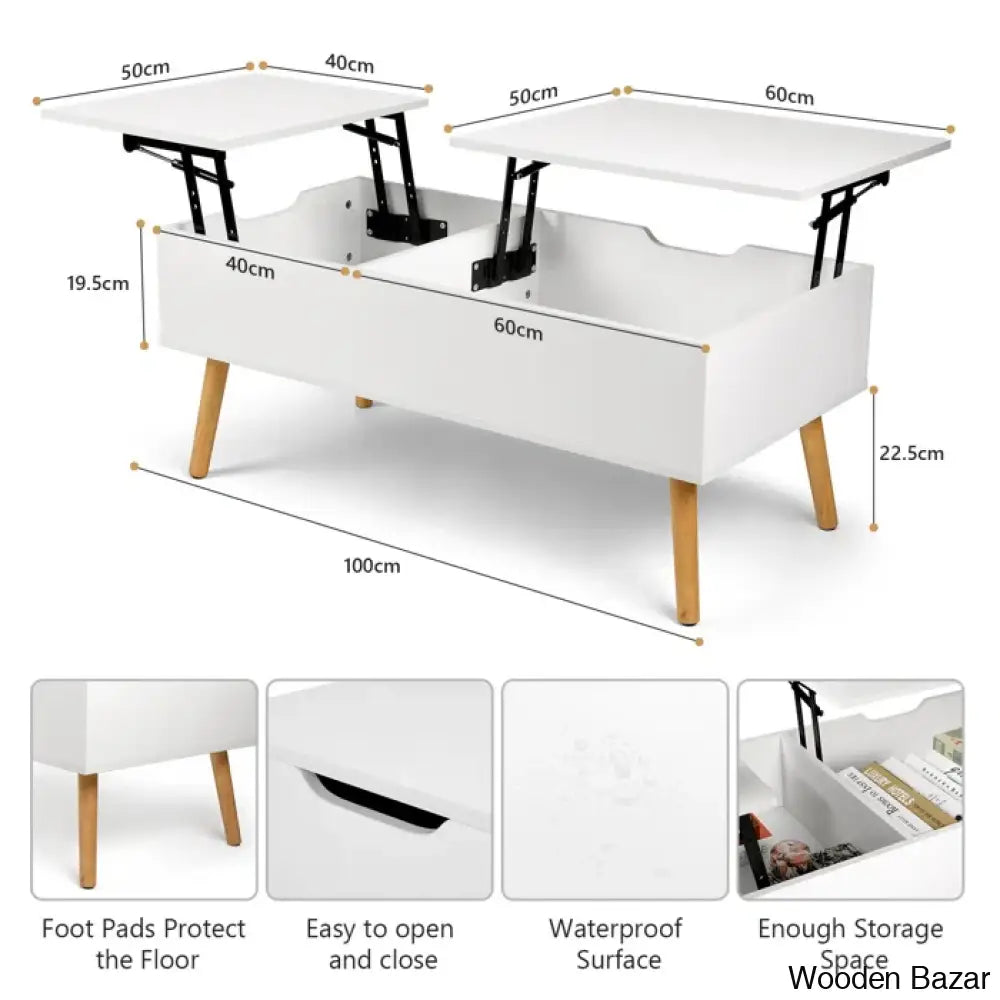 Desaric Lift Top Coffee And Center Table With Storage