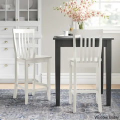 Diamondbacky Swivel Solid Wood Counter And Bar Stool (Set Of 2)