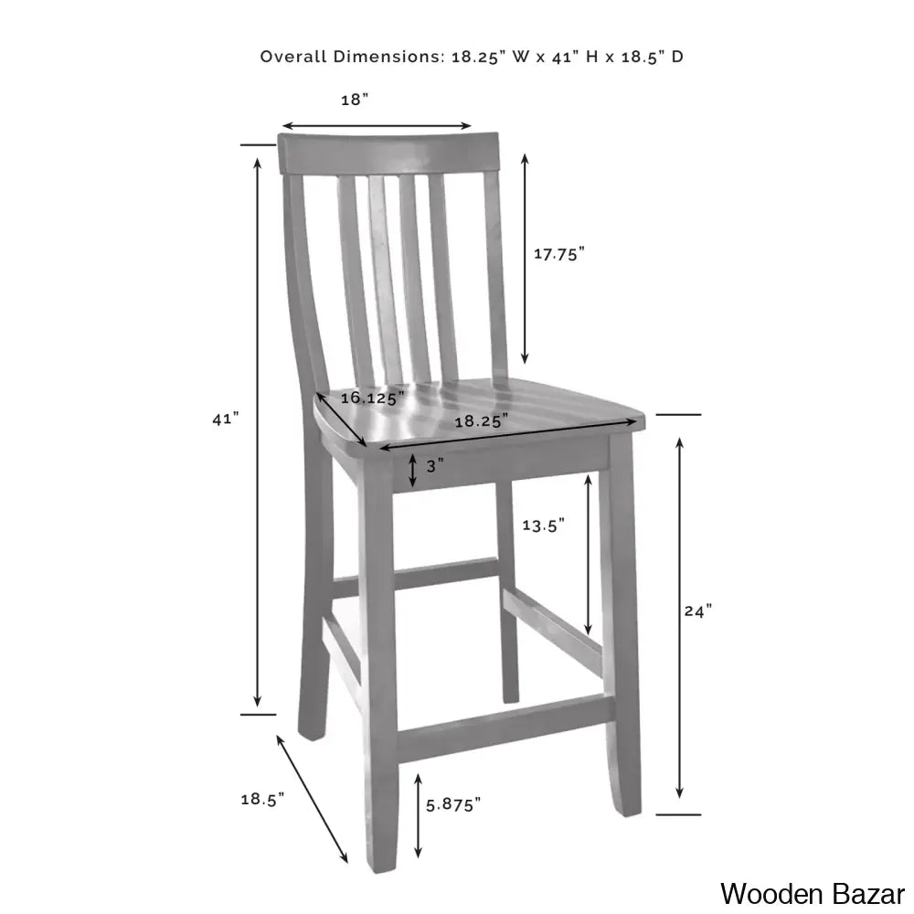 Diamondbacky Swivel Solid Wood Counter And Bar Stool (Set Of 2)