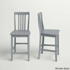 Diamondbacky Swivel Solid Wood Counter And Bar Stool (Set Of 2)