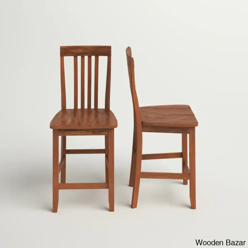 Diamondbacky Swivel Solid Wood Counter And Bar Stool (Set Of 2)