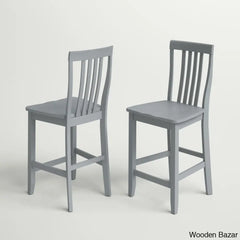 Diamondbacky Swivel Solid Wood Counter And Bar Stool (Set Of 2)