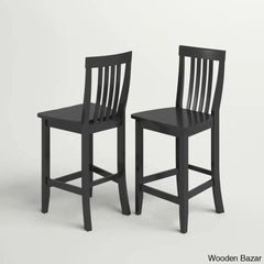 Diamondbacky Swivel Solid Wood Counter And Bar Stool (Set Of 2)