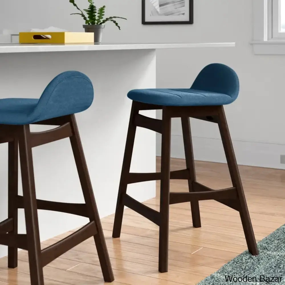 Didmartone Swivel Counter And Bar Stool (Set Of 2) Blue / (24’’ Seat Height)