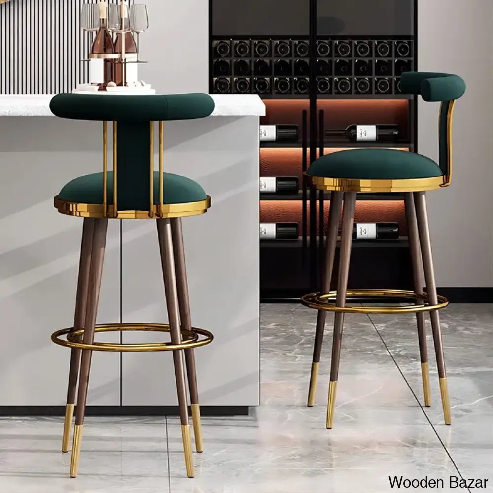 Dmitriyx Upholstered 29.53’’ Counter Stool With Metal Frame