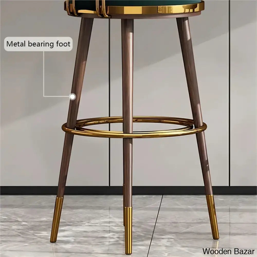 Dmitriyx Upholstered 29.53’’ Counter Stool With Metal Frame