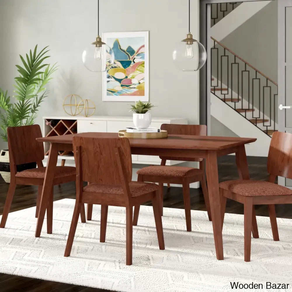 Dodie Royal Wooden 6 Seater Dining Table Set For Modern Homes 4 Seater