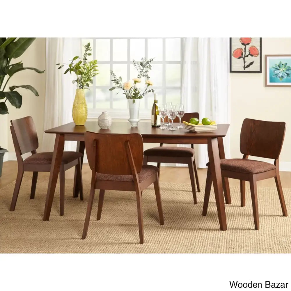 Dodie Royal Wooden 6 Seater Dining Table Set For Modern Homes