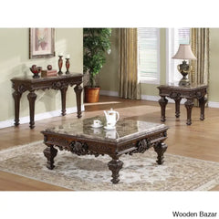 Dollinws Stone Top Coffee And Center Table