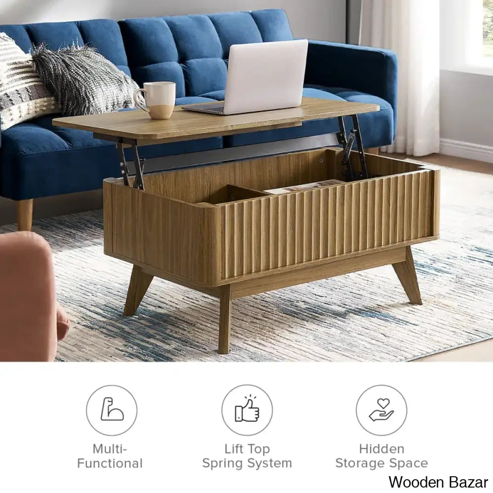 Dorcus Modern Coffee Table And Center Table - Wooden Bazar