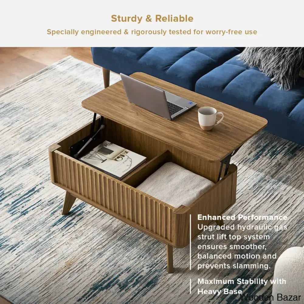 Dorcus Modern Coffee Table And Center Table - Wooden Bazar