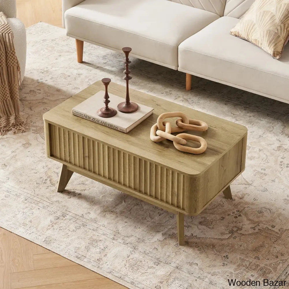 Dorcus Modern Coffee Table And Center Table - Wooden Bazar