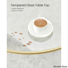 Doyntonc 33.1’’ Gold Coffee And Center Table