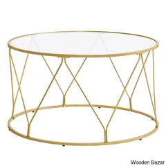 Doyntonc 33.1’’ Gold Coffee And Center Table