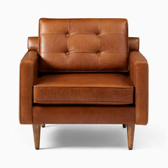 Eiaon Leather Chair - Wooden Bazar