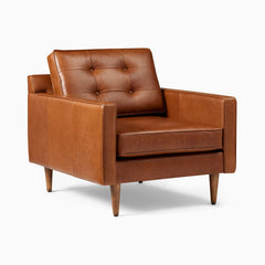 Eiaon Leather Chair - Wooden Bazar