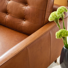 Eiaon Leather Chair - Wooden Bazar