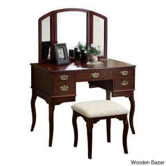 Drake Vanity Dressing Table With Mirror And Stool
