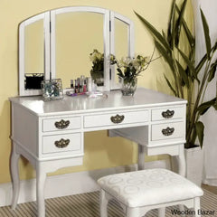 Drake Vanity Dressing Table With Mirror And Stool
