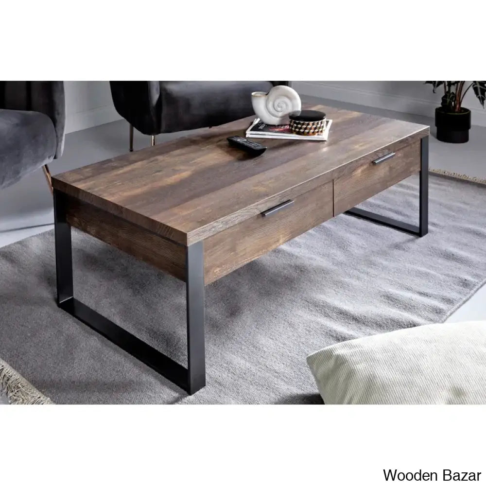 Drayleny Coffee And Center Table Vintage Oak