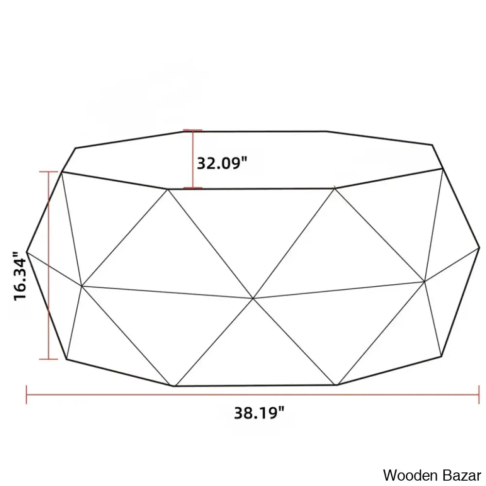 Dreightone Three-Dimensional Embossed Pattern Design Coffee And Center Table Round Wood