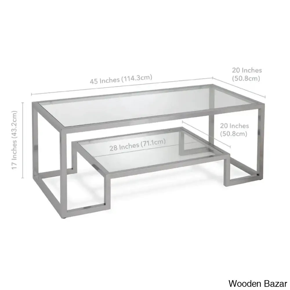 Dren Glass Top Coffee And Center Table