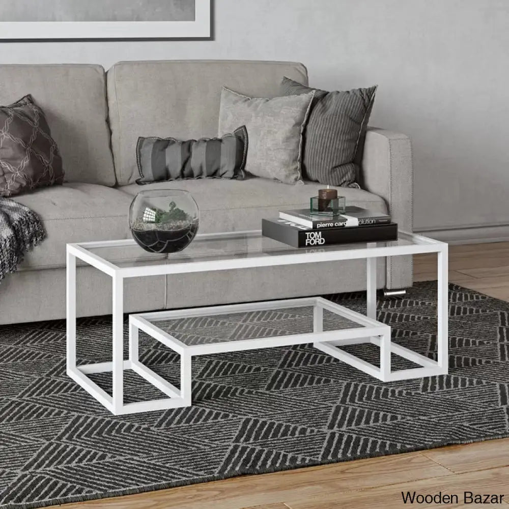 Dren Glass Top Coffee And Center Table