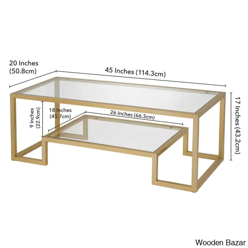 Dren Glass Top Coffee And Center Table