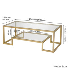 Dren Glass Top Coffee And Center Table