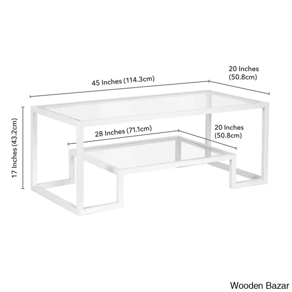 Dren Glass Top Coffee And Center Table