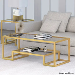 Dren Glass Top Coffee And Center Table