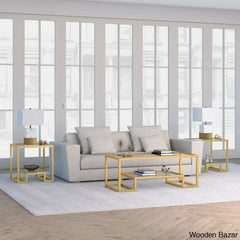 Dren Glass Top Coffee And Center Table