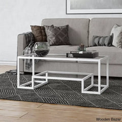 Dren Glass Top Coffee And Center Table