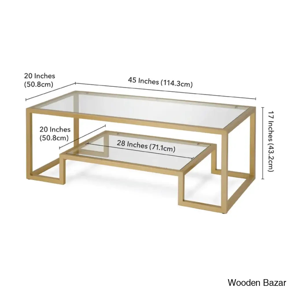 Dren Glass Top Coffee And Center Table