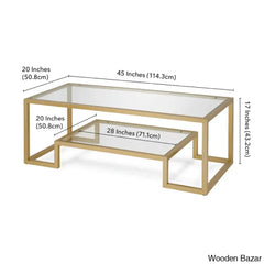 Dren Glass Top Coffee And Center Table