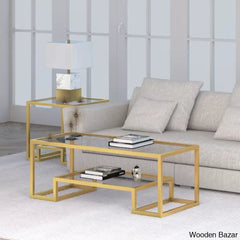 Dren Glass Top Coffee And Center Table