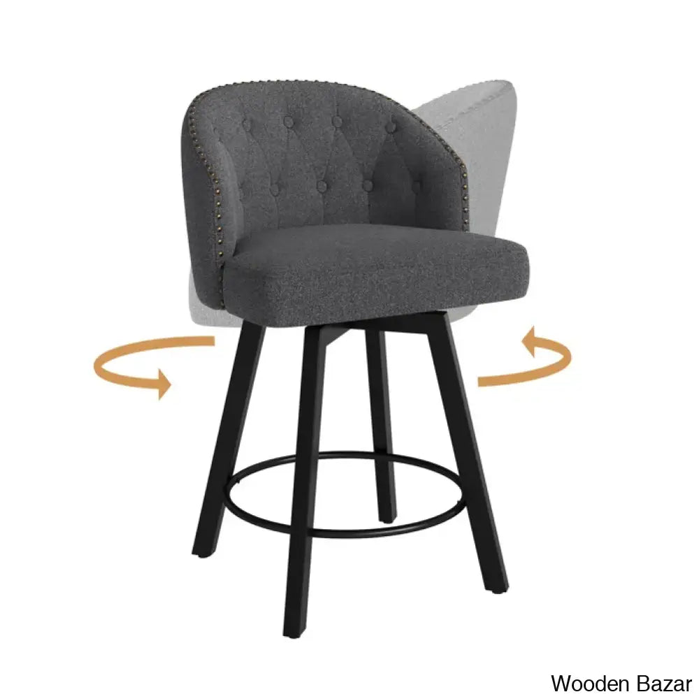 Drisha Swivel 25.98’’ Counter And Bar Stool (Set Of 3)