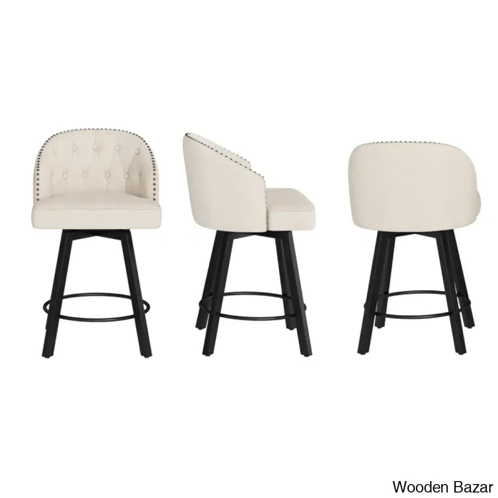 Drisha Swivel 25.98’’ Counter And Bar Stool (Set Of 3)