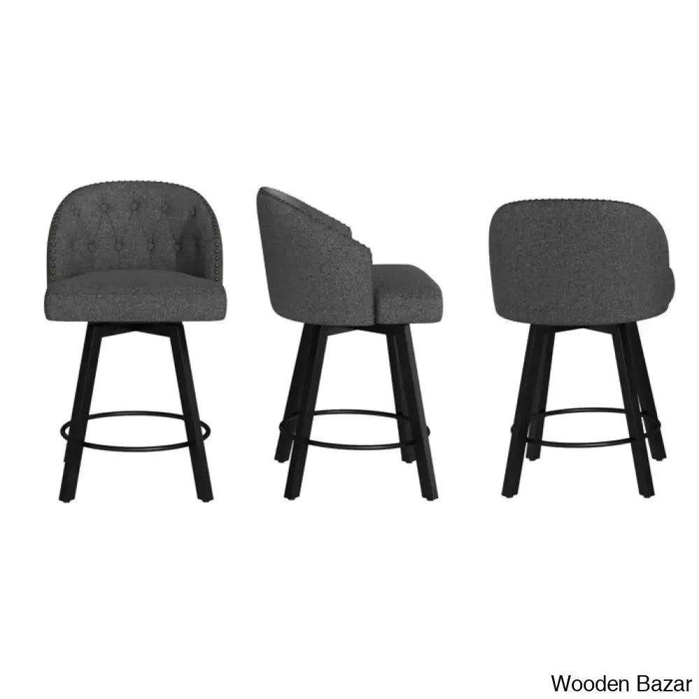 Drisha Swivel 25.98’’ Counter And Bar Stool (Set Of 3)