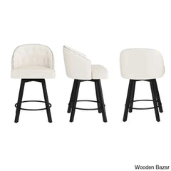 Drisha Swivel 25.98’’ Counter And Bar Stool (Set Of 3)