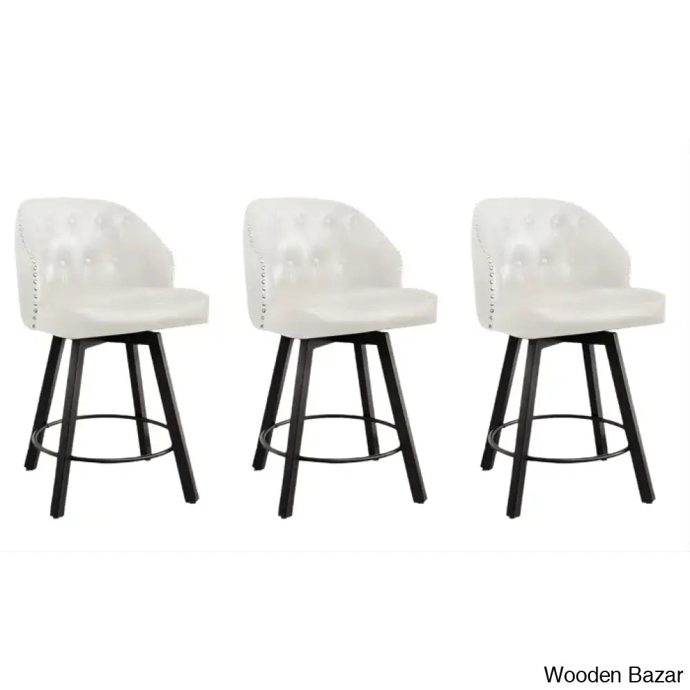 Drishf Swivel 25.98’’ Counter And Bar Stool (Set Of 3)