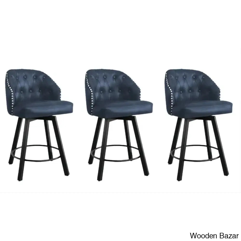 Drishf Swivel 25.98’’ Counter And Bar Stool (Set Of 3)