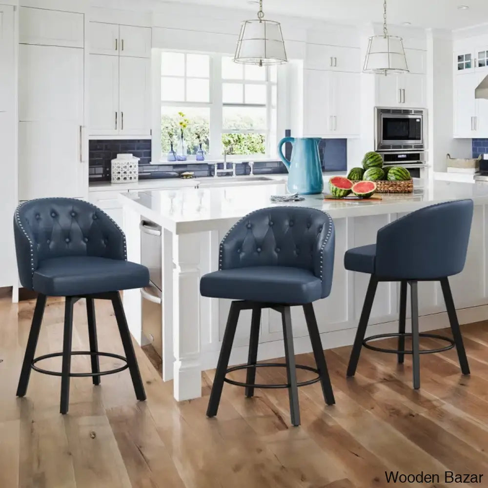 Drishf Swivel 25.98’’ Counter And Bar Stool (Set Of 3)