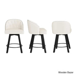 Drishf Swivel 25.98’’ Counter And Bar Stool (Set Of 3)
