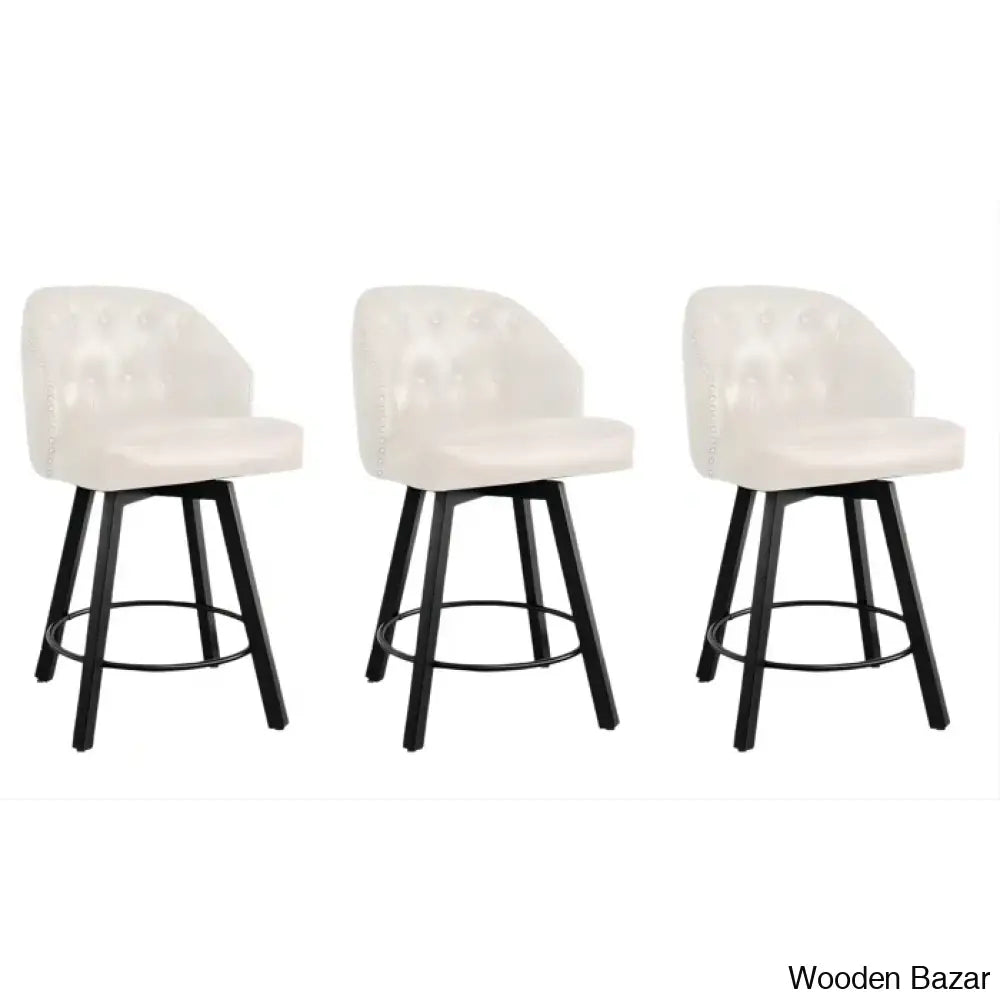 Drishf Swivel 25.98’’ Counter And Bar Stool (Set Of 3)