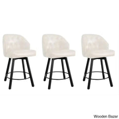 Drishf Swivel 25.98’’ Counter And Bar Stool (Set Of 3)