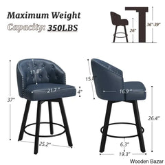 Drishf Swivel 25.98’’ Counter And Bar Stool (Set Of 3)