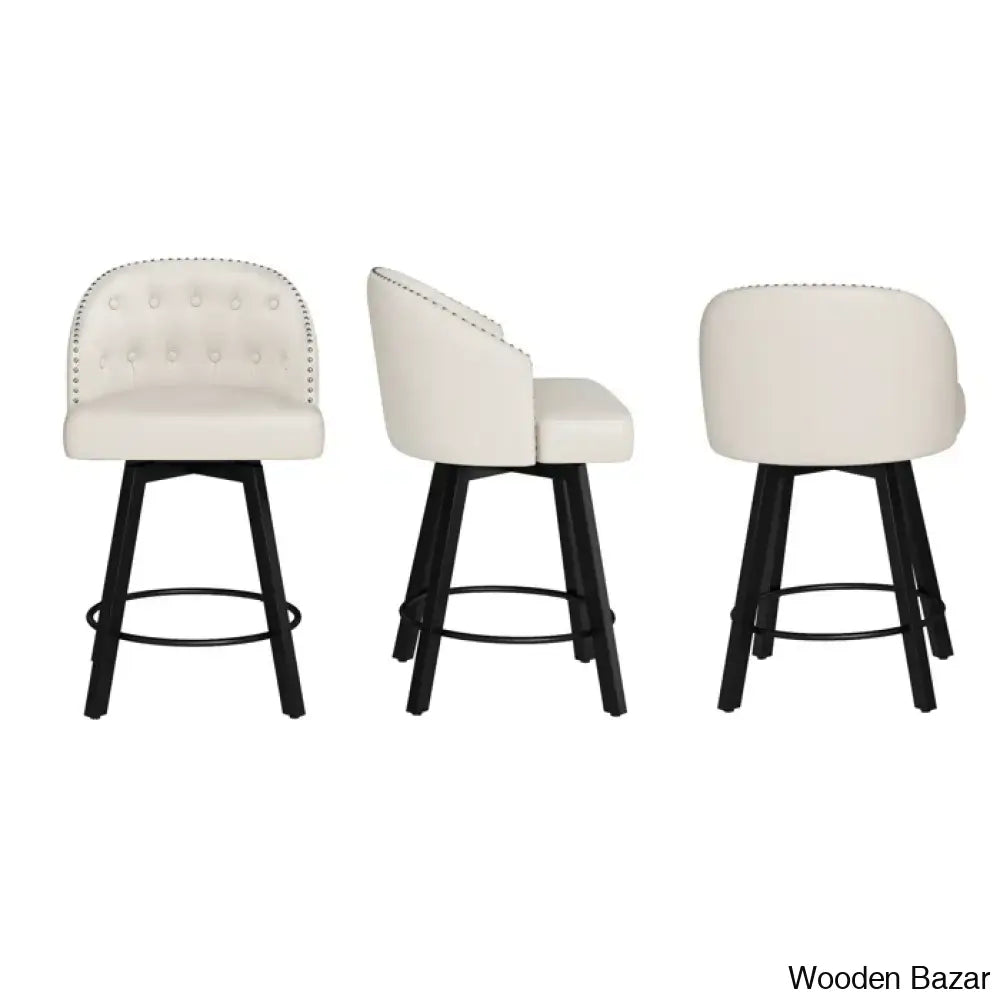 Drishf Swivel 25.98’’ Counter And Bar Stool (Set Of 3)